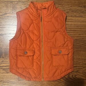 Janie and Jack - Orange Quilted Vest with Pockets